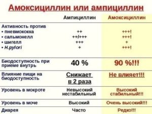 Амоксициллин ампициллин разница