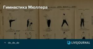 Гимнастика мюллера 5 минутный комплекс в картинках