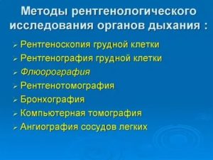 Дополнительные методы исследования органов дыхания