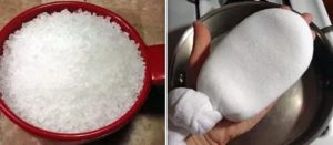 Горячая соль при кашле
