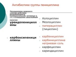 Антибиотик без пенициллина список